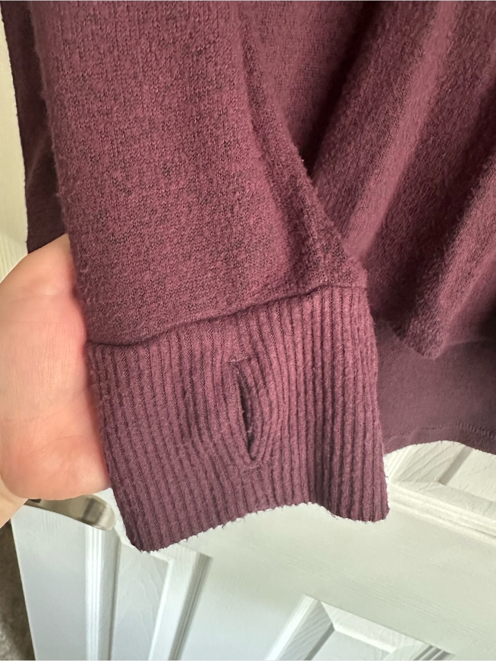 Market & Spruce Plum Knit Sweater - Picture 2 of 4